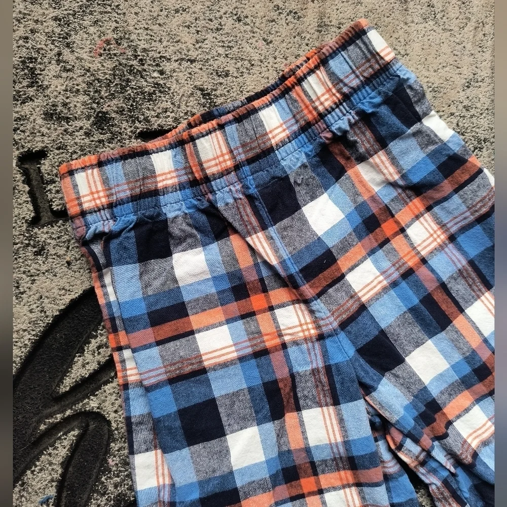Carter's Toddler Boys Plaid Casual Shorts Blue Orange Size 3T